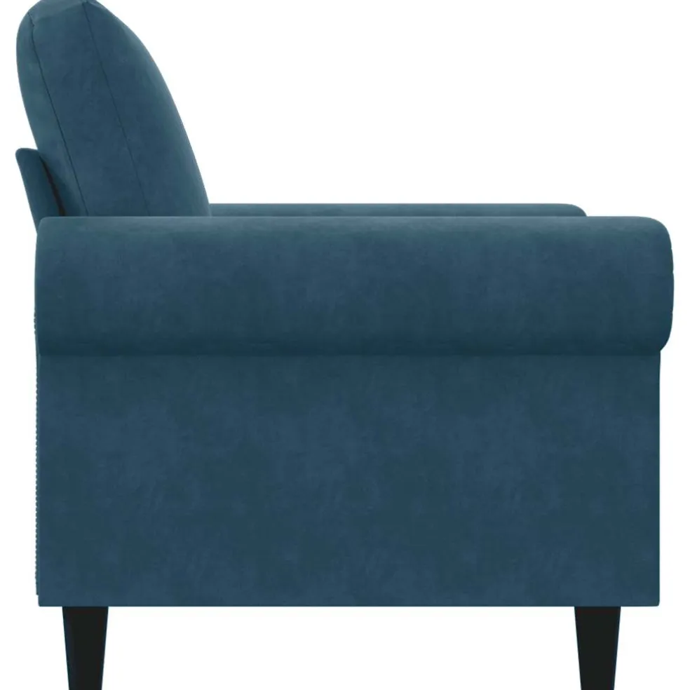 vidaXL Fauteuil 60 cm fluweel blauw
