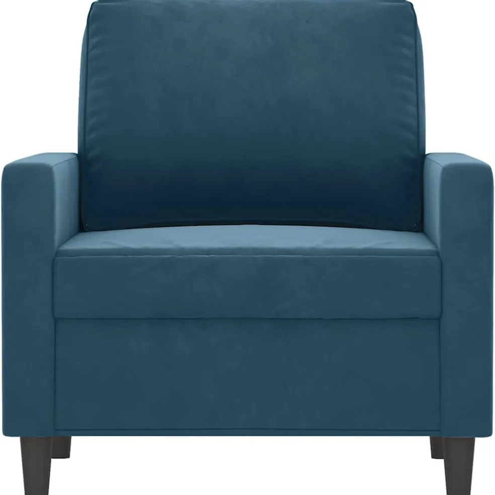 vidaXL Fauteuil 60 cm fluweel blauw