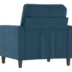vidaXL Fauteuil 60 cm fluweel blauw