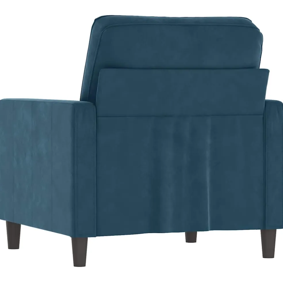 vidaXL Fauteuil 60 cm fluweel blauw