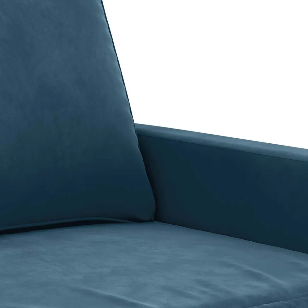 vidaXL Fauteuil 60 cm fluweel blauw