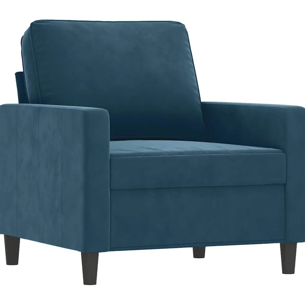vidaXL Fauteuil 60 cm fluweel blauw