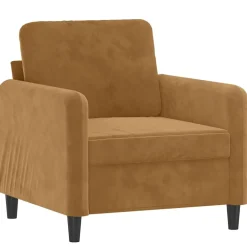 vidaXL Fauteuil 60 cm fluweel bruin