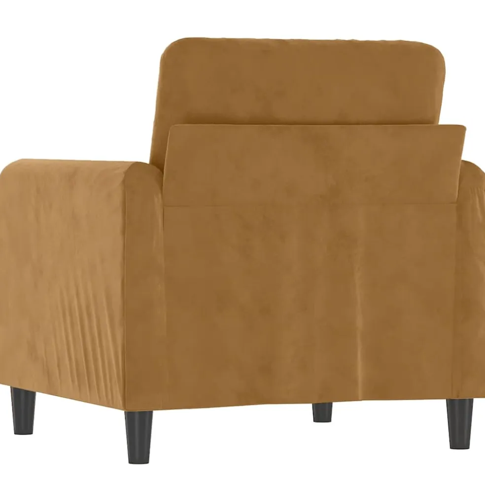 vidaXL Fauteuil 60 cm fluweel bruin