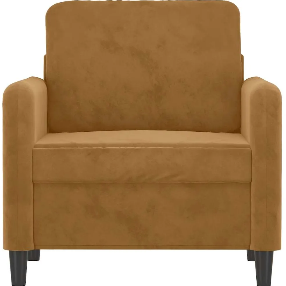 vidaXL Fauteuil 60 cm fluweel bruin