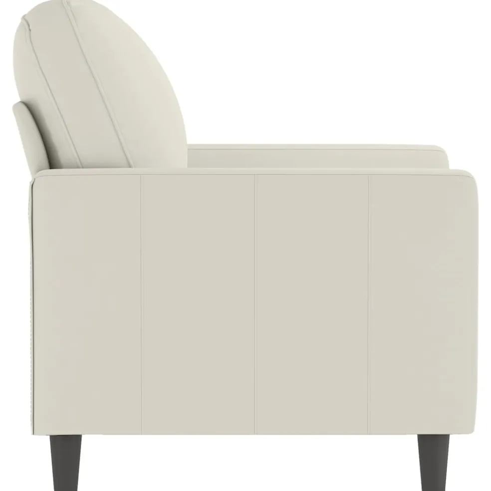 vidaXL Fauteuil 60 cm fluweel crèmekleurig