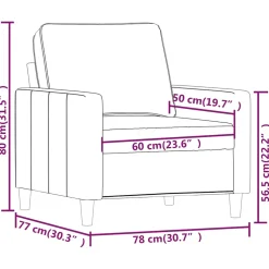 vidaXL Fauteuil 60 cm fluweel crèmekleurig