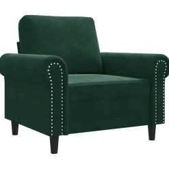 vidaXL Fauteuil 60 cm fluweel donkergroen