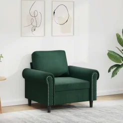 vidaXL Fauteuil 60 cm fluweel donkergroen