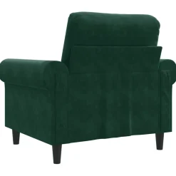 vidaXL Fauteuil 60 cm fluweel donkergroen