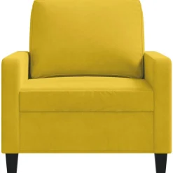 vidaXL Fauteuil 60 cm fluweel geel