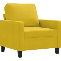 vidaXL Fauteuil 60 cm fluweel geel