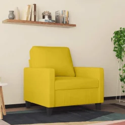 vidaXL Fauteuil 60 cm fluweel geel