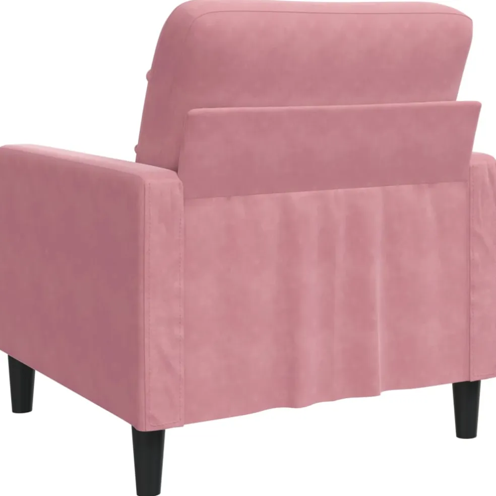 vidaXL Fauteuil 60 cm fluweel roze