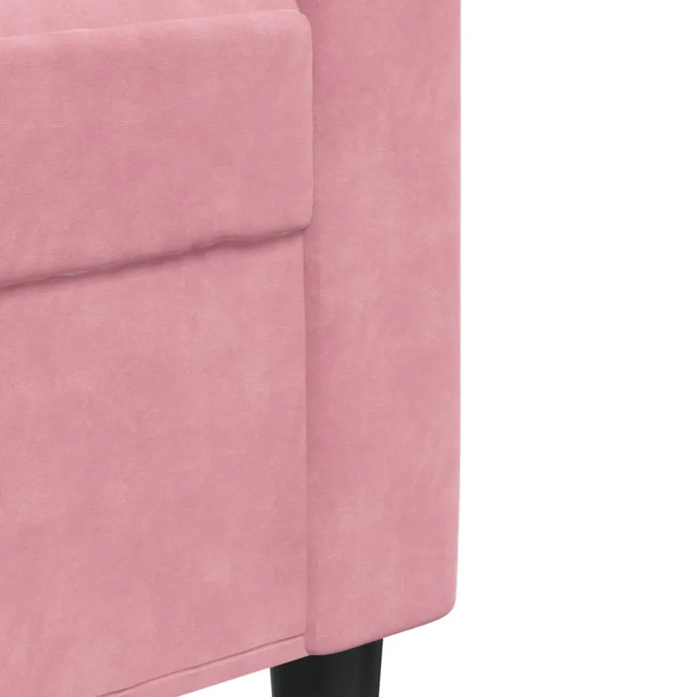 vidaXL Fauteuil 60 cm fluweel roze