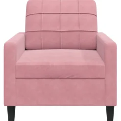 vidaXL Fauteuil 60 cm fluweel roze