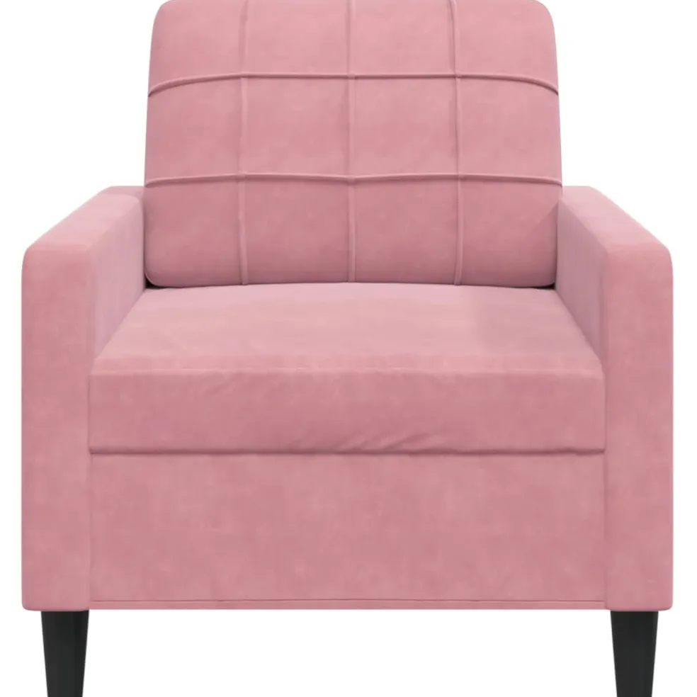 vidaXL Fauteuil 60 cm fluweel roze