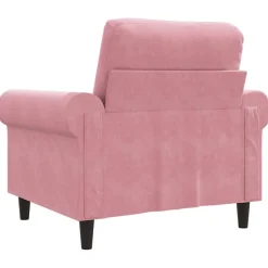 vidaXL Fauteuil 60 cm fluweel roze
