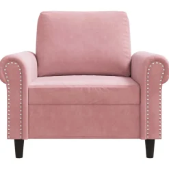 vidaXL Fauteuil 60 cm fluweel roze
