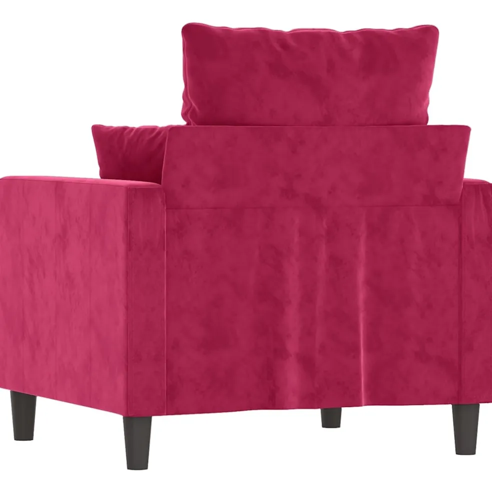 vidaXL Fauteuil 60 cm fluweel wijnrood