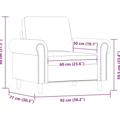 vidaXL Fauteuil 60 cm kunstleer wijnrood