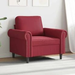 vidaXL Fauteuil 60 cm kunstleer wijnrood