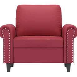 vidaXL Fauteuil 60 cm kunstleer wijnrood