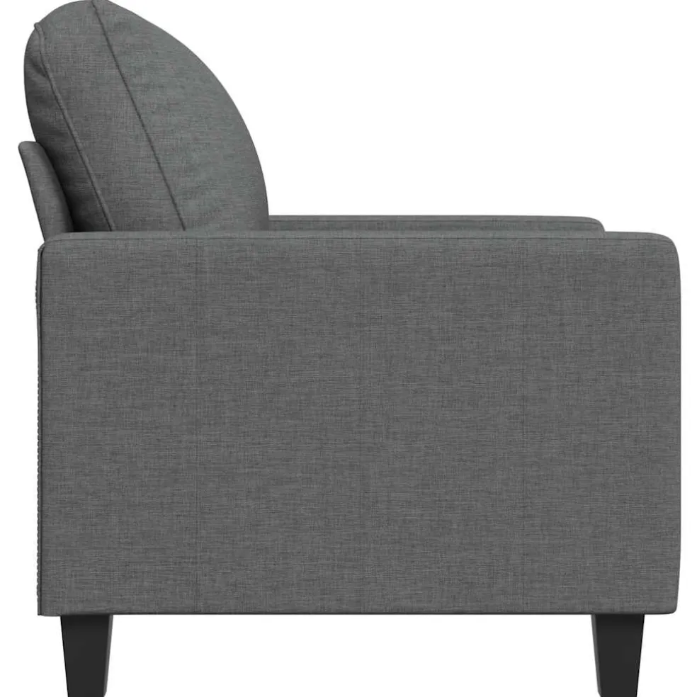 vidaXL Fauteuil 60 cm stof donkergrijs