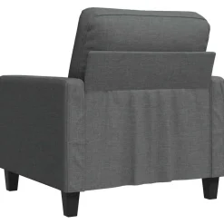 vidaXL Fauteuil 60 cm stof donkergrijs