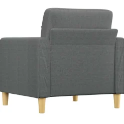 vidaXL Fauteuil 60 cm stof donkergrijs