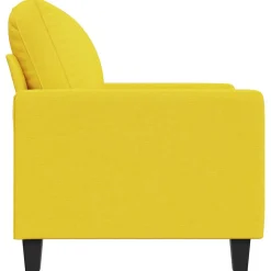 vidaXL Fauteuil 60 cm stof lichtgeel