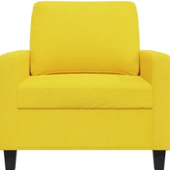 vidaXL Fauteuil 60 cm stof lichtgeel