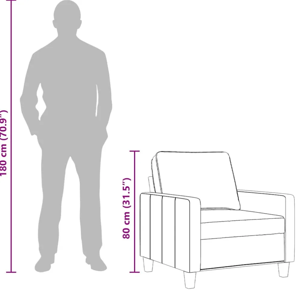 vidaXL Fauteuil 60 cm stof lichtgeel