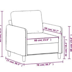 vidaXL Fauteuil 60 cm stof lichtgrijs