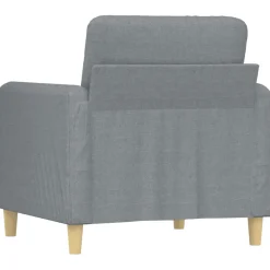 vidaXL Fauteuil 60 cm stof lichtgrijs