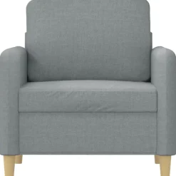 vidaXL Fauteuil 60 cm stof lichtgrijs