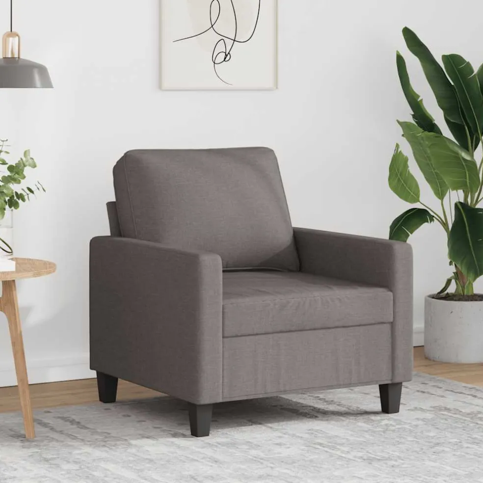 vidaXL Fauteuil 60 cm stof taupe