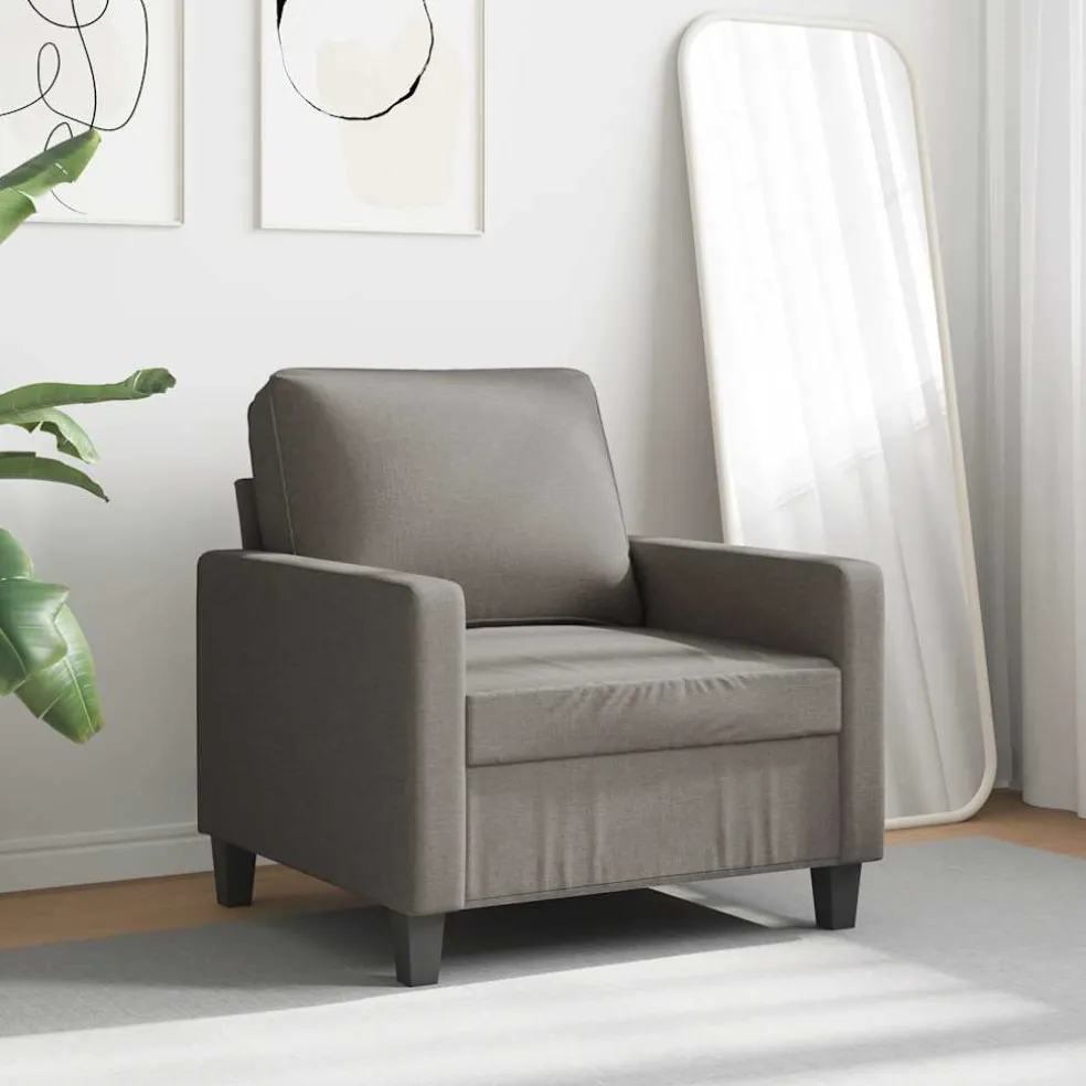 vidaXL Fauteuil 60 cm stof taupe