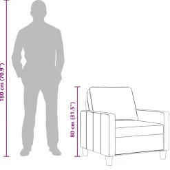 vidaXL Fauteuil 60 cm stof taupe