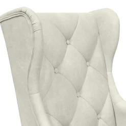 vidaXL Fauteuil Crèmekleurig Fluweel