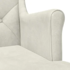 vidaXL Fauteuil Crèmekleurig Fluweel