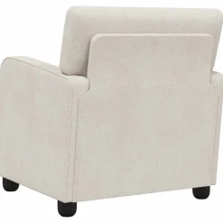 vidaXL Fauteuil Crèmekleurig Chenille