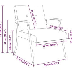 vidaXL Fauteuil Crème Krullend Wol-achtig Stof