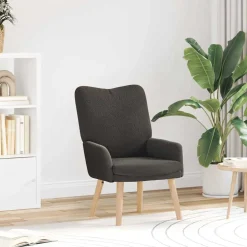 vidaXL Fauteuil Donkergrijs 63 x 67 x 94 cm Schapenstof en Triplex