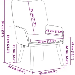 vidaXL Fauteuil Donkergrijs 63 x 67 x 94 cm Schapenstof en Triplex