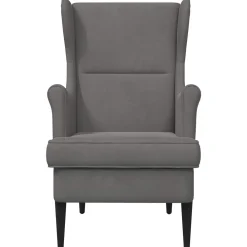 vidaXL Fauteuil Donkergrijs Fluweel