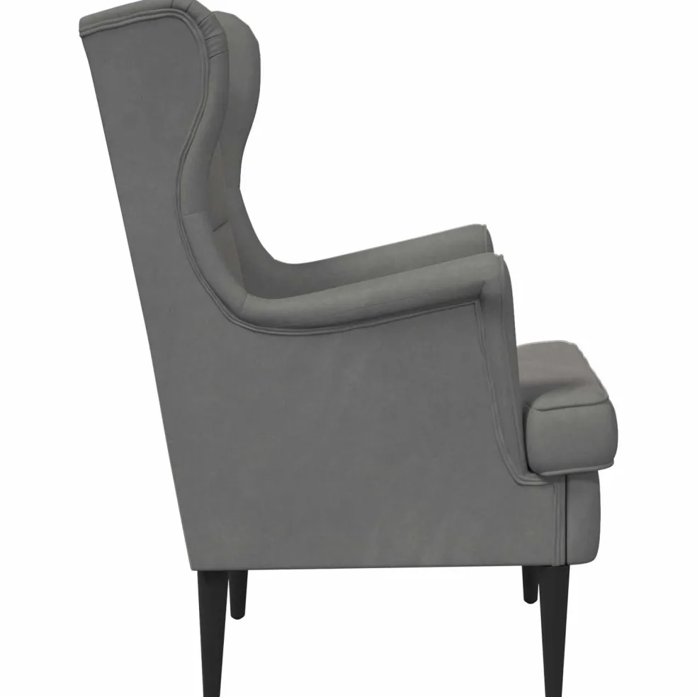 vidaXL Fauteuil Donkergrijs Fluweel