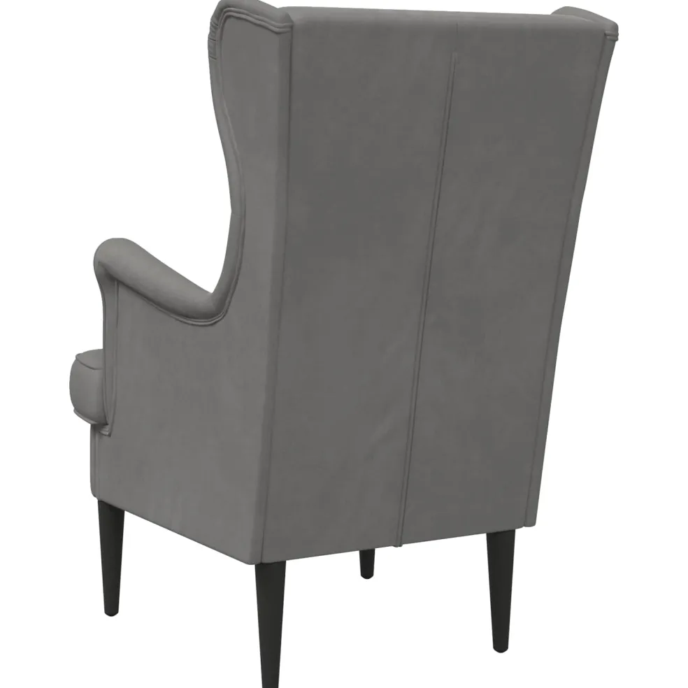 vidaXL Fauteuil Donkergrijs Fluweel