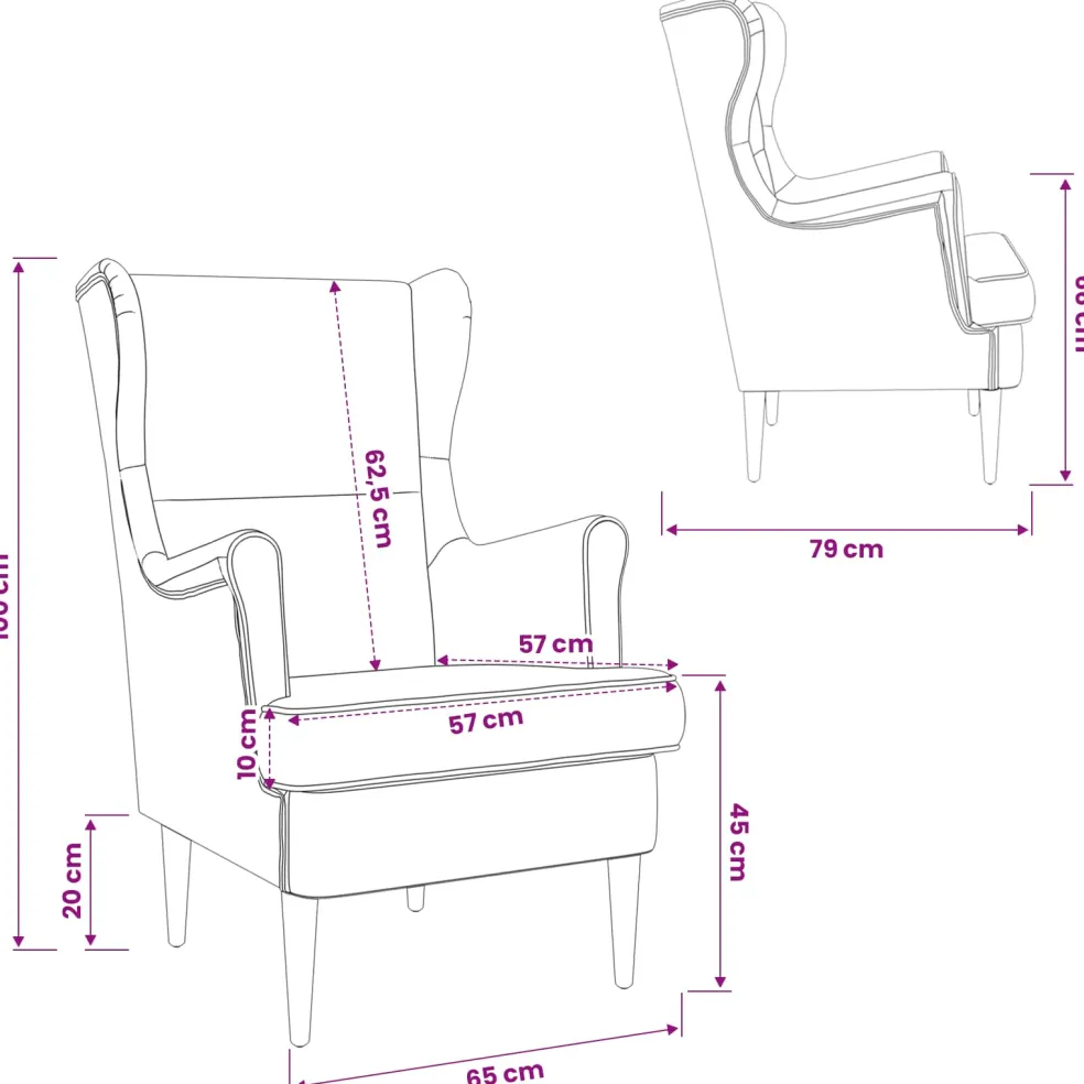 vidaXL Fauteuil Donkergrijs Fluweel