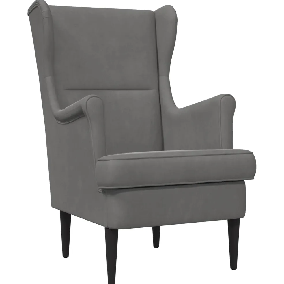 vidaXL Fauteuil Donkergrijs Fluweel